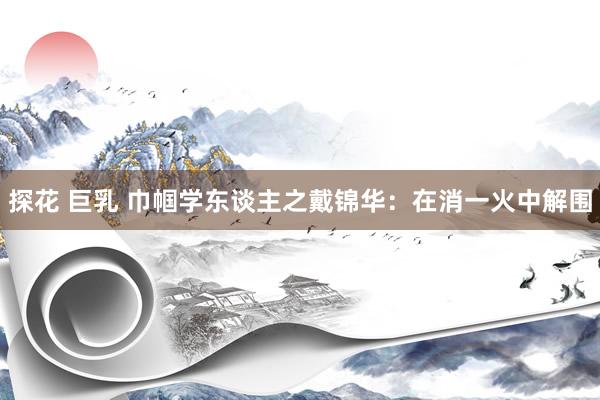 探花 巨乳 巾帼学东谈主之戴锦华:在消一火中解围