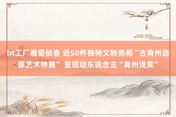bt工厂唯爱侦查 近50件独特文物亮相“古青州造像艺术特展” 呈现动东说念主“青州浅笑”