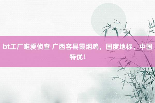 bt工厂唯爱侦查 广西容县霞烟鸡，<a href=